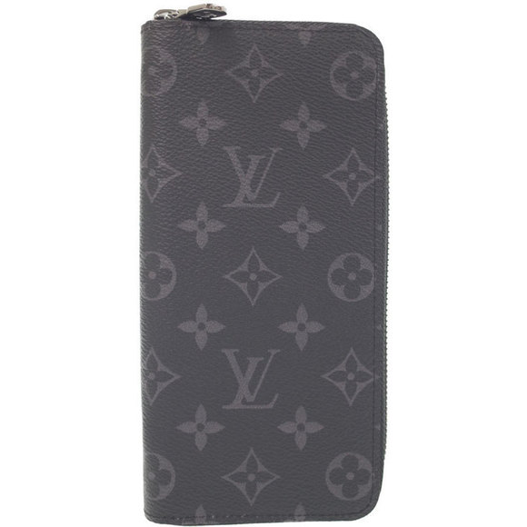 Louis Vuitton Monogram Long Vertical Eclipse Zippy Wallet Zip Black - Picture 1 of 5